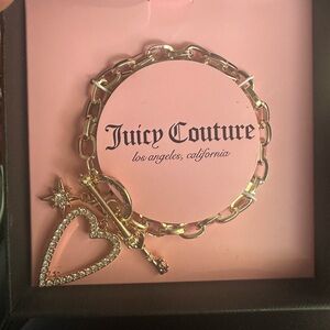 Juicy Couture Gold Chain-Link Bracelet with Medallion
